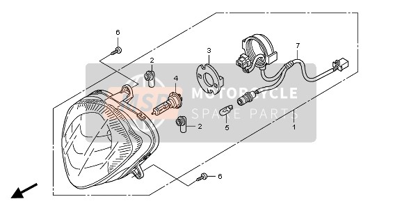 33127KPR900, Halter, Birne, Honda, 0